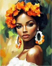 KEYIFA Paint by Numbers Kits for Adults, Stunning Woman Paint by Number, DIY Oil