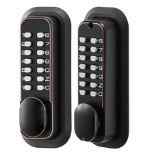 Uimoso Mechanical Keyless Door Lock with Double-Sided Keypad for Outdoor Use