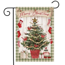 Briarwood Lane Potted Merry Christmas Tree Garden Flag