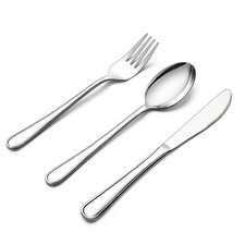 LIANYU 12-Piece Kids Silverware Set, Stainless Steel 12 Piece Silver