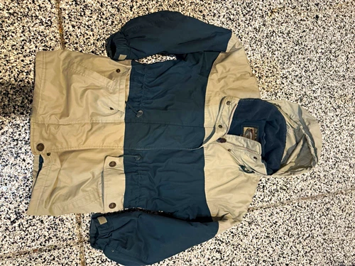 Vintage Pacific Trail Hooded outdoor Colorblock Anorak Jacket S Beige Green - product listing photo