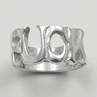 Sterling Silver F**K Ring 925 Bold Letter Statement Jewelry