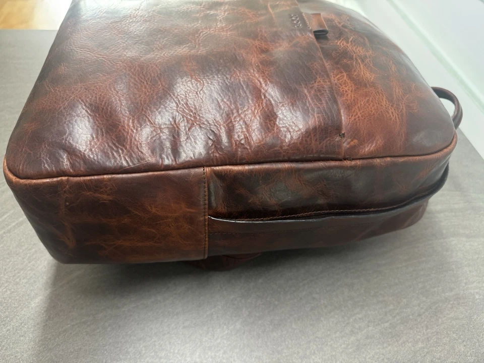 Joop ! Bonola Miko Backpack mvz sac à dos, cuir, neuf, marron, vintage - Photo 3/4