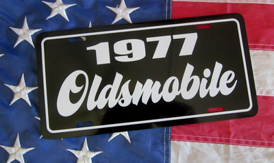 1977 Oldsmobile license plate tag 77 Olds Cutlass Delta 88 Royale Toronado Omega