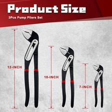 3 Pcs Water Pump Pliers Set 16 10 7 Channel Lock Pliers Quick Adjustment 3 Pcs Water Pump Pliers Set 16 10 7 Channel Lock Pliers Quick Adjustment