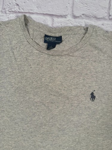 Polo Ralph Lauren Herren T-Shirt Large Kurzarm Rundhals Grau 100% Baumwolle