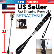 Shoe Horn Extra Long Handle Stainless Steel 28" Handled Metal Shoehorn Horns 