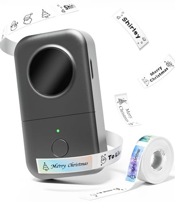 Phomemo D30 Etikettiergerät Maschine mit Band, Mini Bluetooth Etikettendrucker,