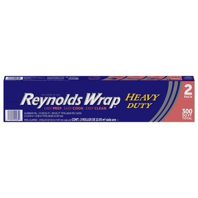 2 Pack Heavy Duty 18 Inch Aluminum Foil 150 Sq Ft Grill Baking Food Wrap