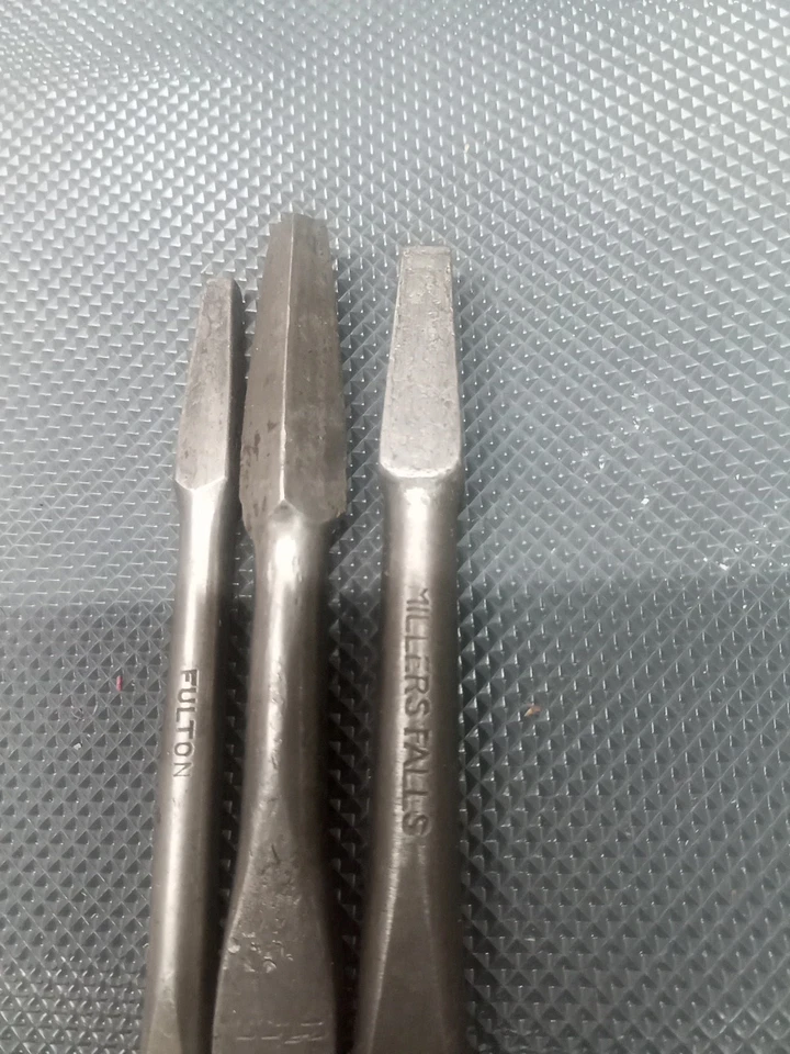 Juego de 3 brocas de driver ranuradas antiguas para soporte. Millers, Fulton, ?. ¡Genial! Foto 2 de 4