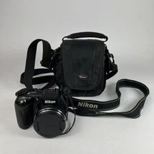 Nikon Coolpix L110 12.1MP Digital Camera 15x Zoom 3" LCD Bag Parts Repair As Is