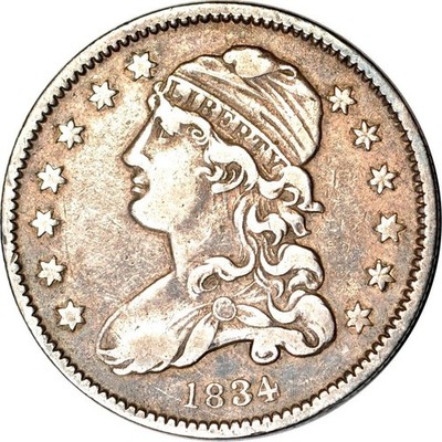 まち商品です 1834 CAPPED BUST SILVER QUARTER XF! R002ZXCCA | eBay