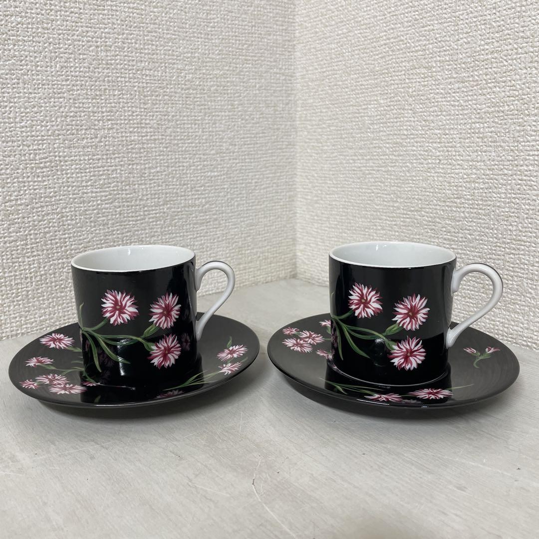 Tiffany Wildflower Negro C S Taza Té Demitasse de Japón