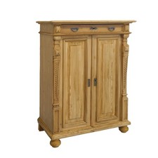 Antikes Vertiko aus Weichholz Gründerzeit Schrank Highboard B: 107 cm -11771-