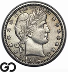 1902 Barber Quarter, Lustrous Choice BU++, Scarce in MS!