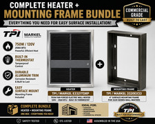 Markel E3321TDRP Fan Forced Electric Wall Heater 2,560 BTUs, 750w 120v, 1 Phase