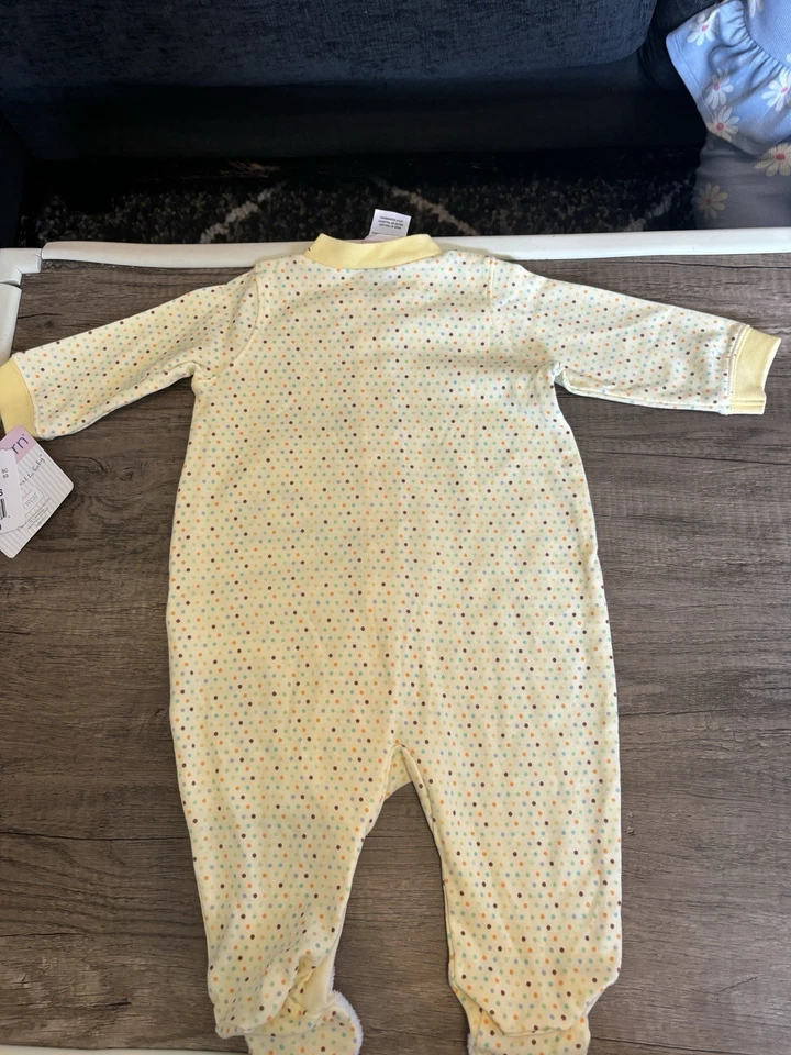 Oso amarillo recién nacido vintage retro de los años 2000 Y2K nuevo con etiquetas 6-9 meses Foto 4 de 4