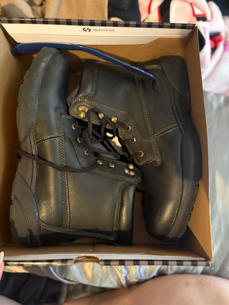 Dr Comfort Mens Leather Boss Black Work Boots #9510 Sz 10W Goth Biker Military Dr. Comfort Men main image 2