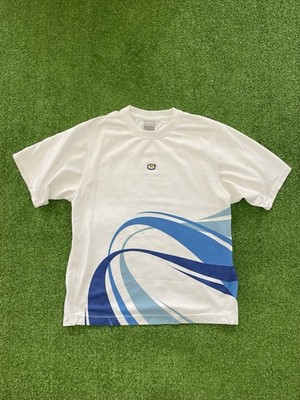 Nike TN Air Max Swirl T-Shirt Gr. M Weiß Blau Tee Vintage Y2k