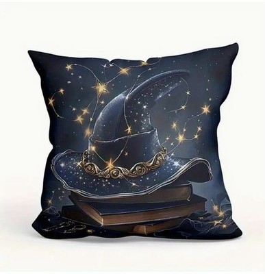 Magic Witch or Wizard Hat Pillow Cover  18'' Velvet Soft,