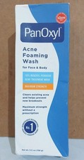 PanOxyl 10 Benzoyl Peroxide Acne Foaming Wash, Maximum Strength, Daily