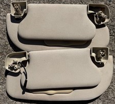 2007-2014 Oem Ford Expedition Navigator Beige Driver Passenger Side Sun Visors
