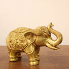 Indian Elephant Statue Trunk Up Sculpture Brass Idol Feng Shui Vastu Home Decor