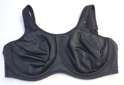 Wacoal 855170 Simone sport bra black underwired unlined Sz 36G