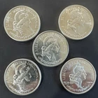 FIVE Vintage 1974 Liberty Metals Provo UT Silver Round .999 1 oz ~ RARE ~