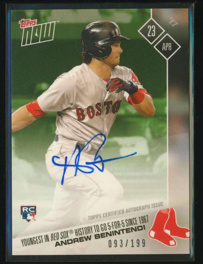 Andrew Benintendi Autograph Baseball Cards for sale | eBay