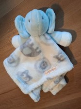 Blankets and Beyond Elephant Owl Grey Blue Plush Baby Lovey Security Blanket