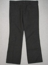 MB17454 VINTAGE 1980s USA WRANGLER STA-PREST POLY PANTS 42x32 msr 42"x33" GRAY