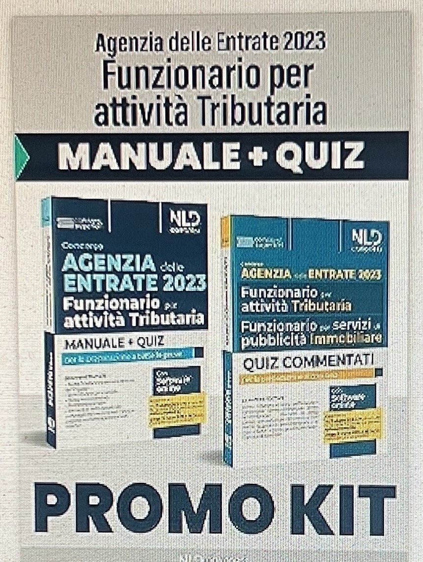Kit Concorso Agenzia delle Entrate 2023 Funzionario per Attività Tributaria Manu