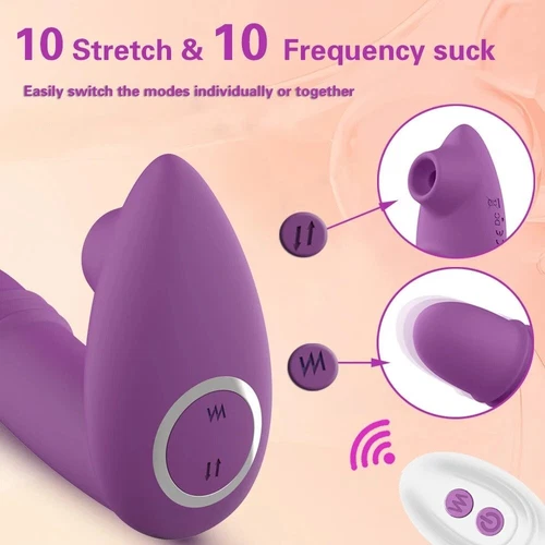 Wearable Thrusting Vibrator Clit Sucking Dildo G-Spot Massager Sex Toy for Women - Picture 5 of 11