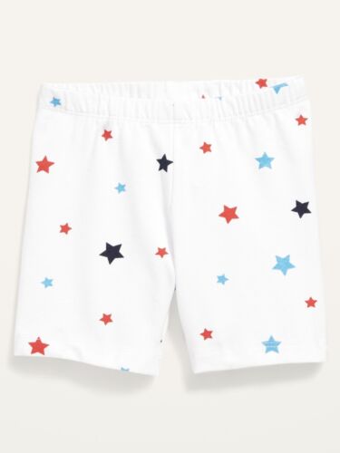 Old Navy Toddler Girls Jersey-Knit Biker Shorts Americana Stars Size 18-24 Month
