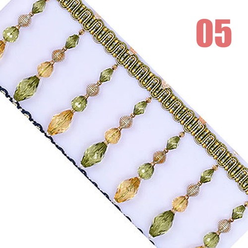 100CM Crystal Beaded Fringe Upholstery Curtain Sewing Tassel Trim Crafts Ribbon - Picture 15 of 19