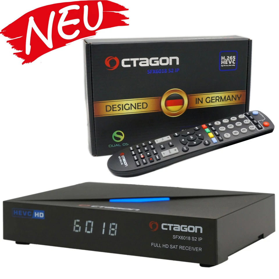 OCTAGON SFX6018 S2 + IP HD Receptor Satelital H.265 E2 Linux + DEFINIR SISTEMA OPERATIVO Linux Dual❤️️