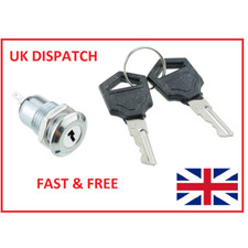 On/Off Metal Security Key Switch Lock + Keys 2 Position SPST 12V