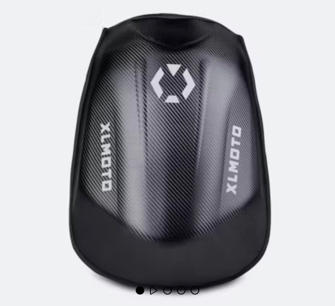 Zaino Moto Carbon Look Porta Casco Slipstream Viaggi Rigido Impermeabile 24 lt