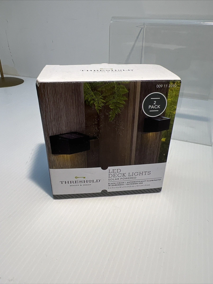 Threshold Solar LED Deck Lights 2 PACK 009 11 2392 New eBay