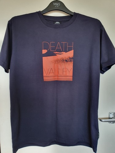 Nuova t shirt Tresspass xxl 46 48 in cotone spesso Death Valley stampa grafica marina - Foto 2 di 3
