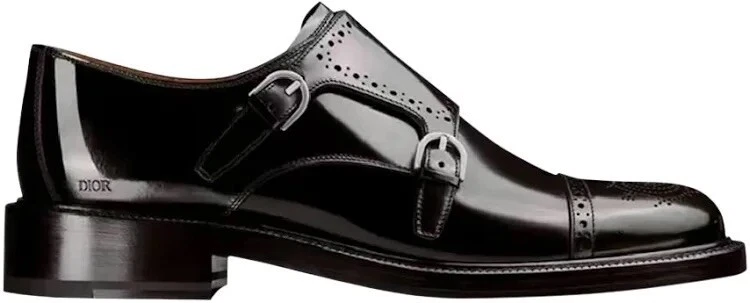 Cuir de veau poli « noir » Dior Evidence moine neuf