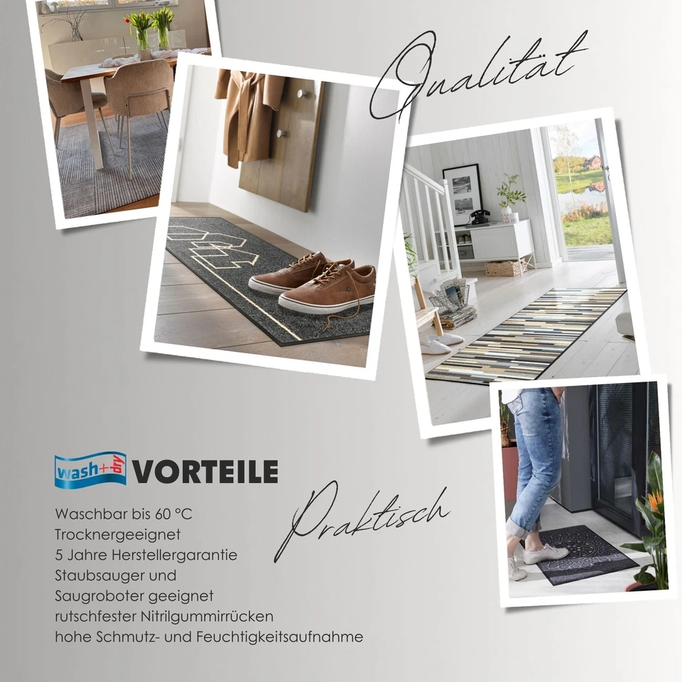 Wash+Dry Fußmatte waschbar Coralis 60 x 140 cm Sauberlaufmatte - Bild 2 von 4