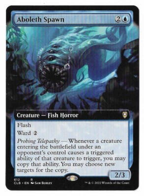 MTG Aboleth Spawn Extended Art Battle for Baldur's Gate (CLB) Rare #612 Unplayed