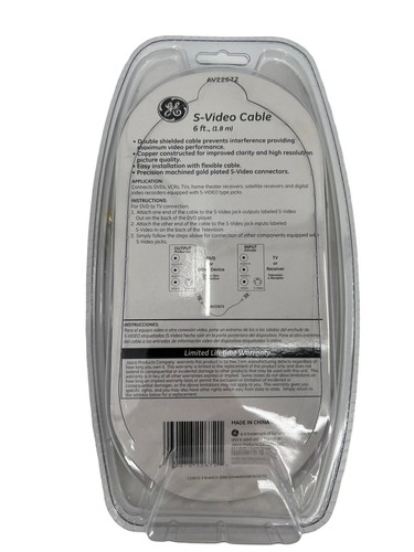 GE S-Video Cable 6 ft Ultra Prograde Digital Engineered for HDTV TV DVD VCR More - Picture 3 of 4