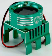 PowerHobby 1/8 Aluminum High Speed LED Lights Cooling Fan Heatsink Mount Green