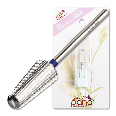 USA #1 PANA 2-Way Volcano Shaped Nail Carbide Bit - SILVER - Medium Grit 3/32''