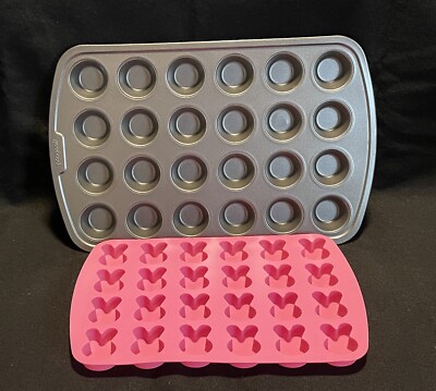 24 ct. Carbon Steel Mini muffin/cupcake pan and Silicone chocolate mold