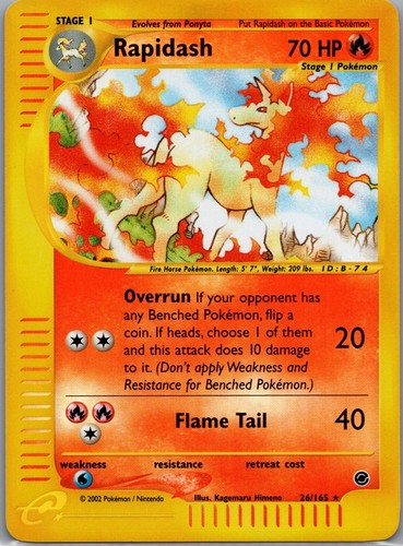 PSA 9 Rapidash 62/165 Reverse Holo 2002 Pokemon Expedition | eBay