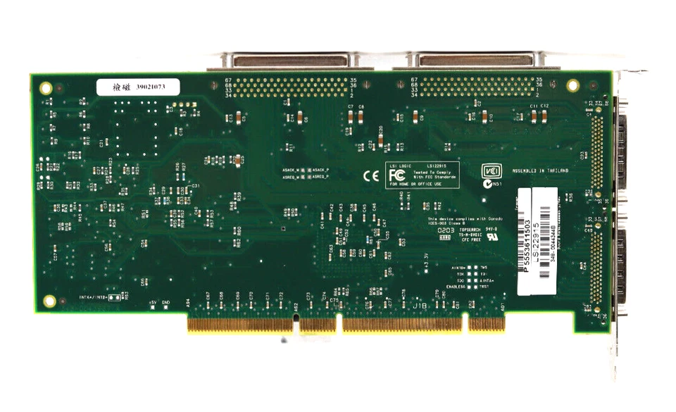 IBM 09P2544 Dual-Channel PCI Ultra 3 SCSI Adapter Card Tested Working - Image 3 of 4